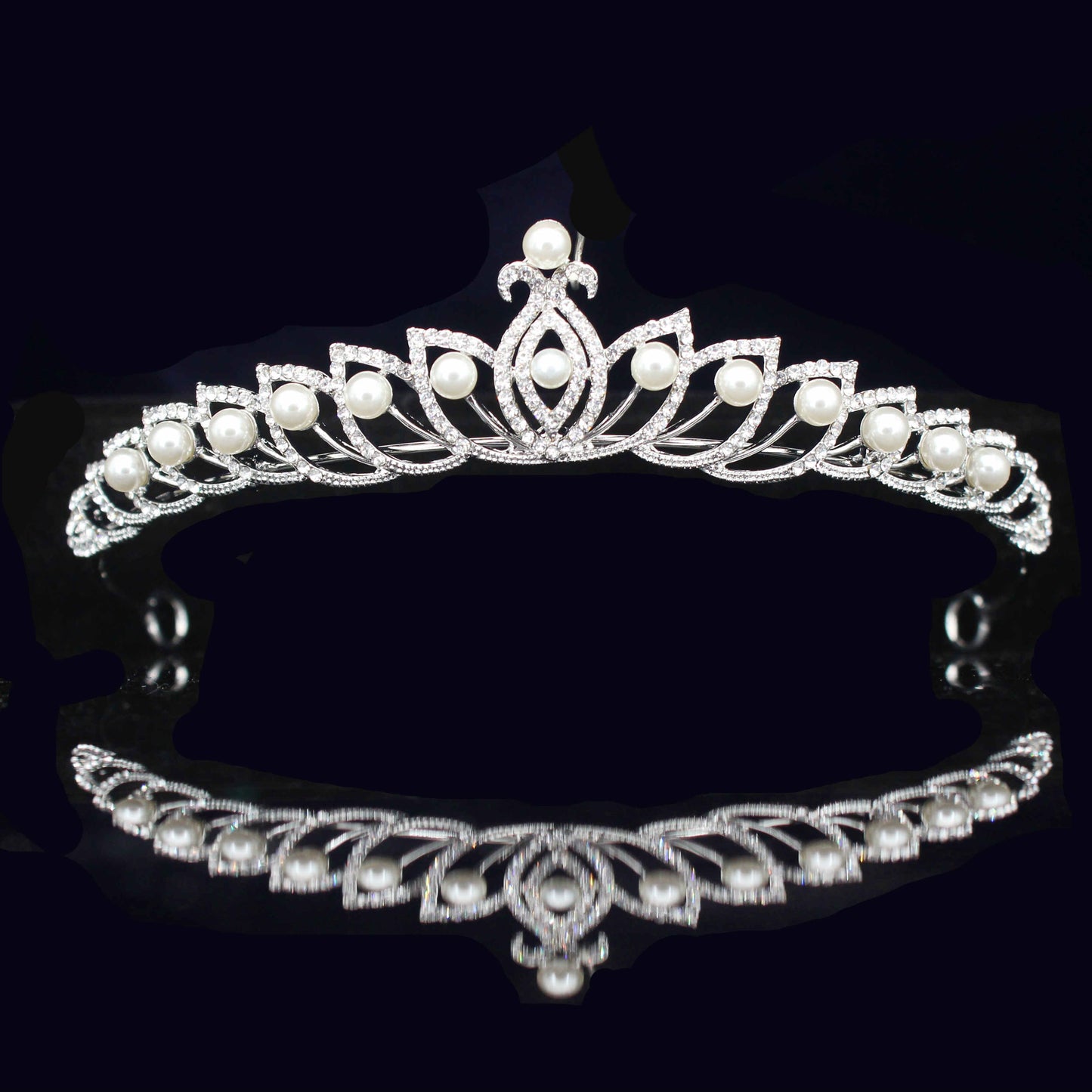 Rhinestone Bridal Tiara Crown Princess Bride Crystal Diadem Women Prom Hair Ornaments Wedding Bridal Head Jewelry Accessories