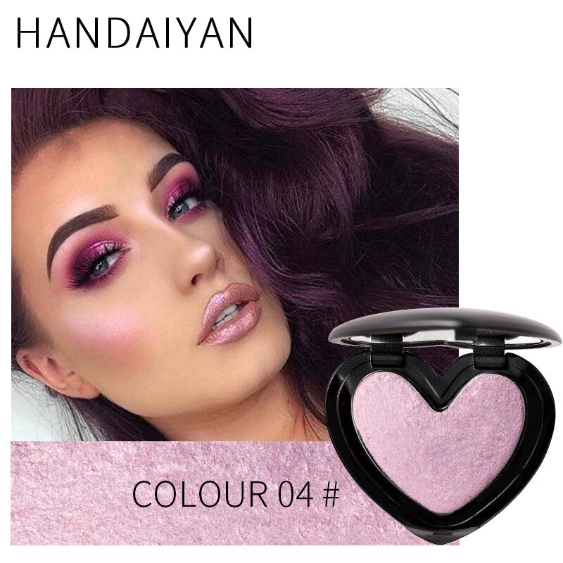 HANDAIYAN Gold Highlighter Iluminador Face Contour shine Makeup Bronze Powder Roze Shimmer High Lighter face powder highlight