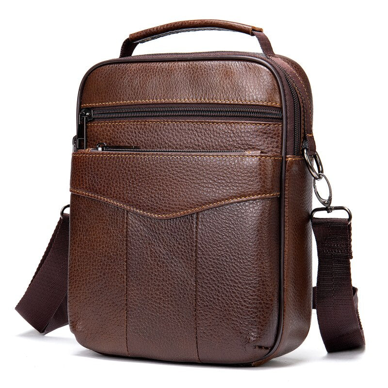 WESTAL Bag Men Leather Men's Shoulder Bag Zip Mens Messanger Crossbody Bags for Men Desinger Bags Small Men's Leather Handbags