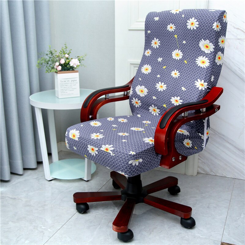 Modern Spandex Computer Chair Cover 100% Polyester Elastic Fabric Office Chair Cover Easy Washable Removeable Chair Cover