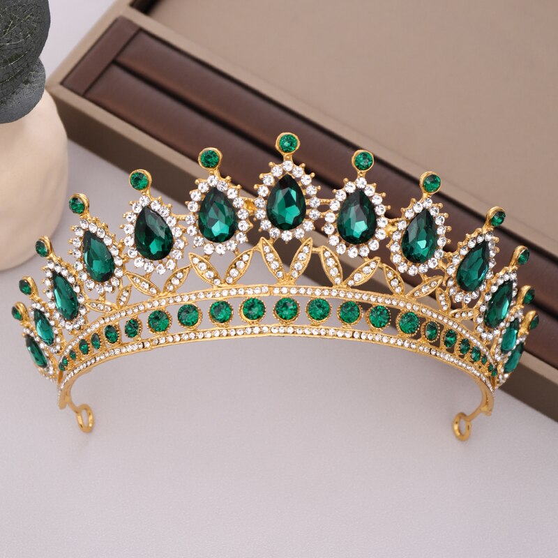 Wedding Crown Bridal Headpiece Gold Silver Color Rhinestone Crystal Diadem Queen Crown Princess Tiaras Wedding Hair Jewelry