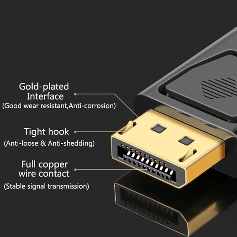 1080P Male DisplayPort to HDMI Female Adapter Gold Plated DP to HDMI Converter For Computer Desktop Labtop PC Monitor HDTV