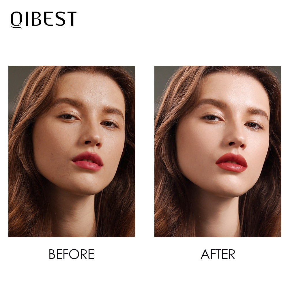 QIBEST Foundation Matte Oil-contol Soft Face Base Waterproof Moisturizer Full Coverage Concealer Makeup Face Liquid Foundation