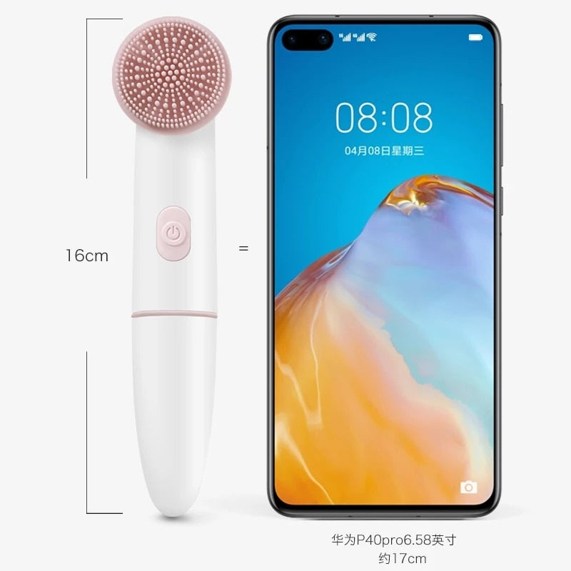 Facial Cleansing Electric Facial Cleansing Brush 2 in 1 Sonic Vibration Cleansing Brush Exfoliating Massage Cleansing Brush