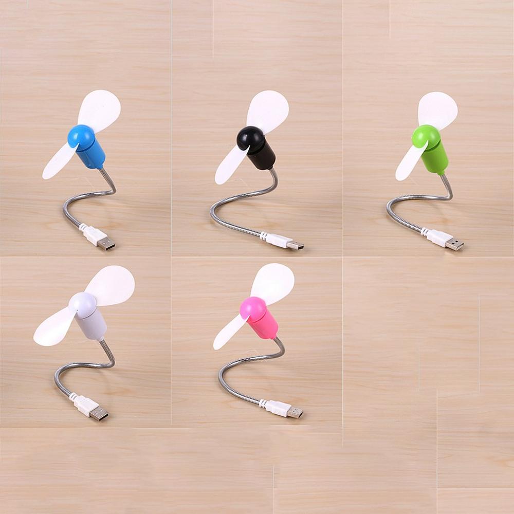 Mini USB Fan Ventilator Gadgets Bendable Freely Mini Soft Leaf Snake Silent Fan For Labtop