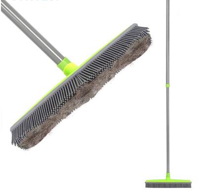 Multifunctional telescopic broom magic rubber besom cleaner pet hair removal brush home floor dust mop & carpet sweeper