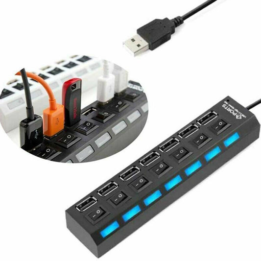 USB HUB 20.HUB USB Splitter Multi USB 2.0 HUB USB 4/ with Accessories Hab 7 PC Power Multiport For Computer Adapter Port A4J4