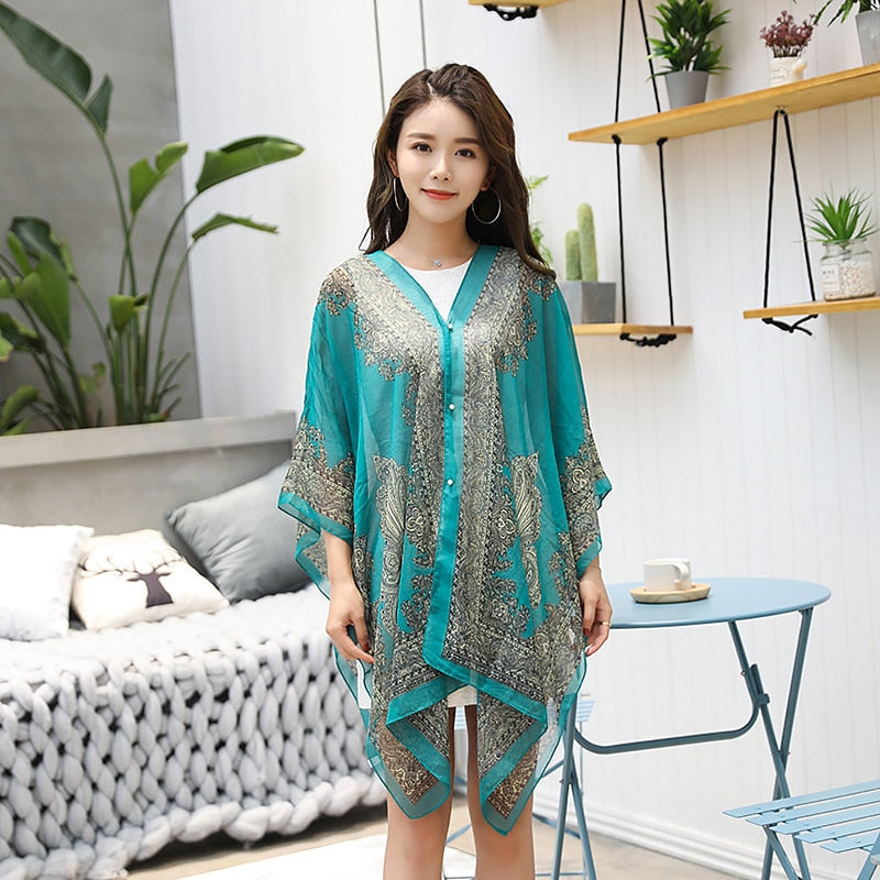 Woman Fashion Beach Dress Blouses Sun Protection Cardigan 2020 Summer Beach Holiday Cardigan Women Long Blouses Tops