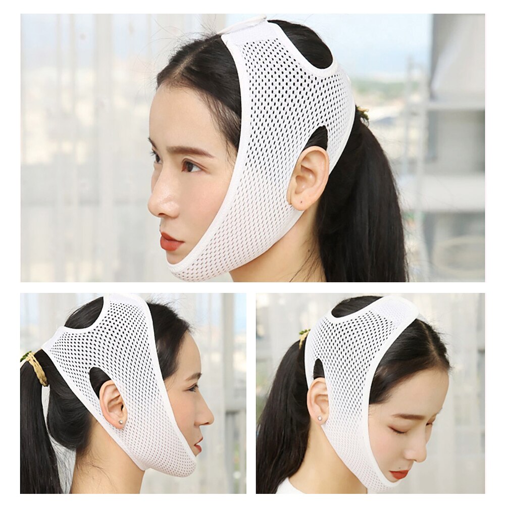 Breathable V Face Cheek Lift Up Band Face Thin Mask Reduce Double Chin V-Line Shaping Bandage Anti Wrinkle Tension Firming Belt