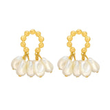 2020 South Korea New Fashion Baroque Pearl Earrings Temperament Personality Versatile Pendant Earrings Elegant Jewelry For Women