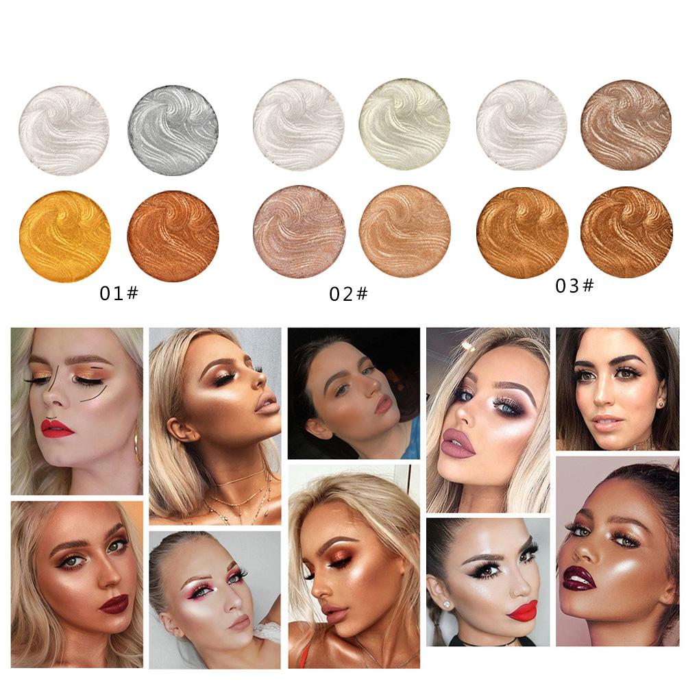 Blue ZOO 4 Colors Highlighter Powder Bronzing Powder Brighten Skin Shimmer Concealer Highlight Powder Palette