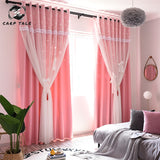 New European and American Style Curtains for Living Room High Shading Curtains for Kids Romantic Princess Room for Girls