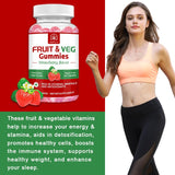 HFU Standard Compound Fruit and Vegetable Mixed Flavor Gummies Boost Immunity and Detox Rich Vitamins Increase Energy Supplement