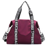 2021 Casual Solid Color Ladies Shoulder Bags Large Capacity Fashion Design Women Handbag High Quality Nylon Women's Travel Bags