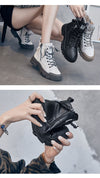 2022 Autumn Winter Shoes Genuine Leather Fashion Boots for Women Thick Sole Warm Plush Women Ankle Boots Brand Ladies Botas