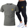 Summer Fashion Leisure SikSilk brand Men's Set Tracksuit Sportswear Track Suits Male Sweatsuit Short Sleeves T shirt 2 piece set