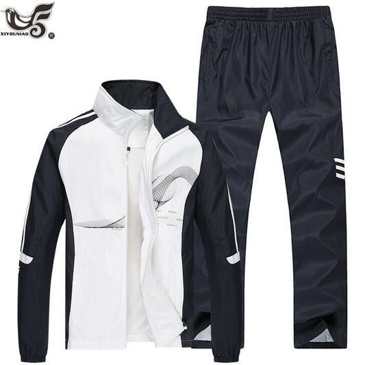 Brand Tracksuit Men Two Piece Clothing Sets Casual Jacket+Pant outwear sportsuit Spring Autumn Sportswear Sweatsuits Man clothes