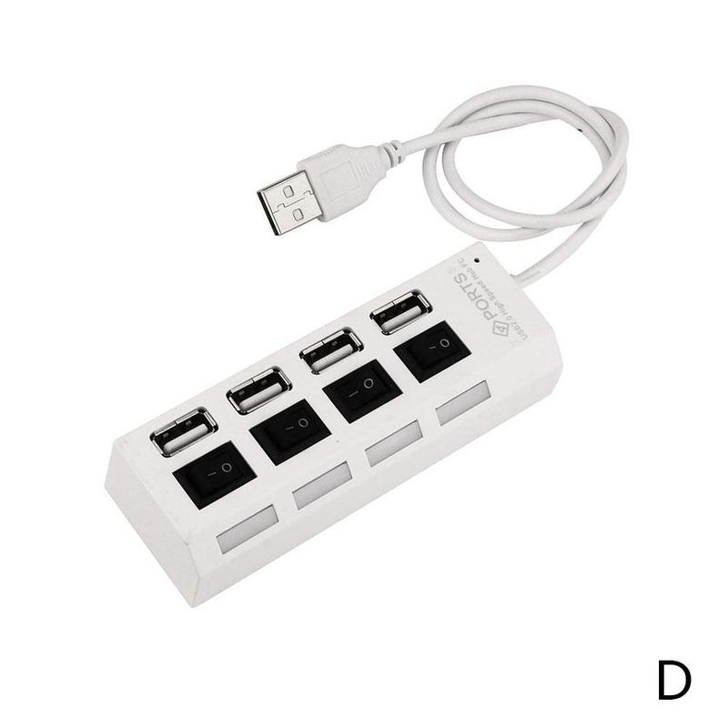 USB Hub 7 Port USB 2.0 Hub Splitter With ON/OFF Switch USB Hab High 5Gbps Multi Computer Accessories For PC Speed W1P8