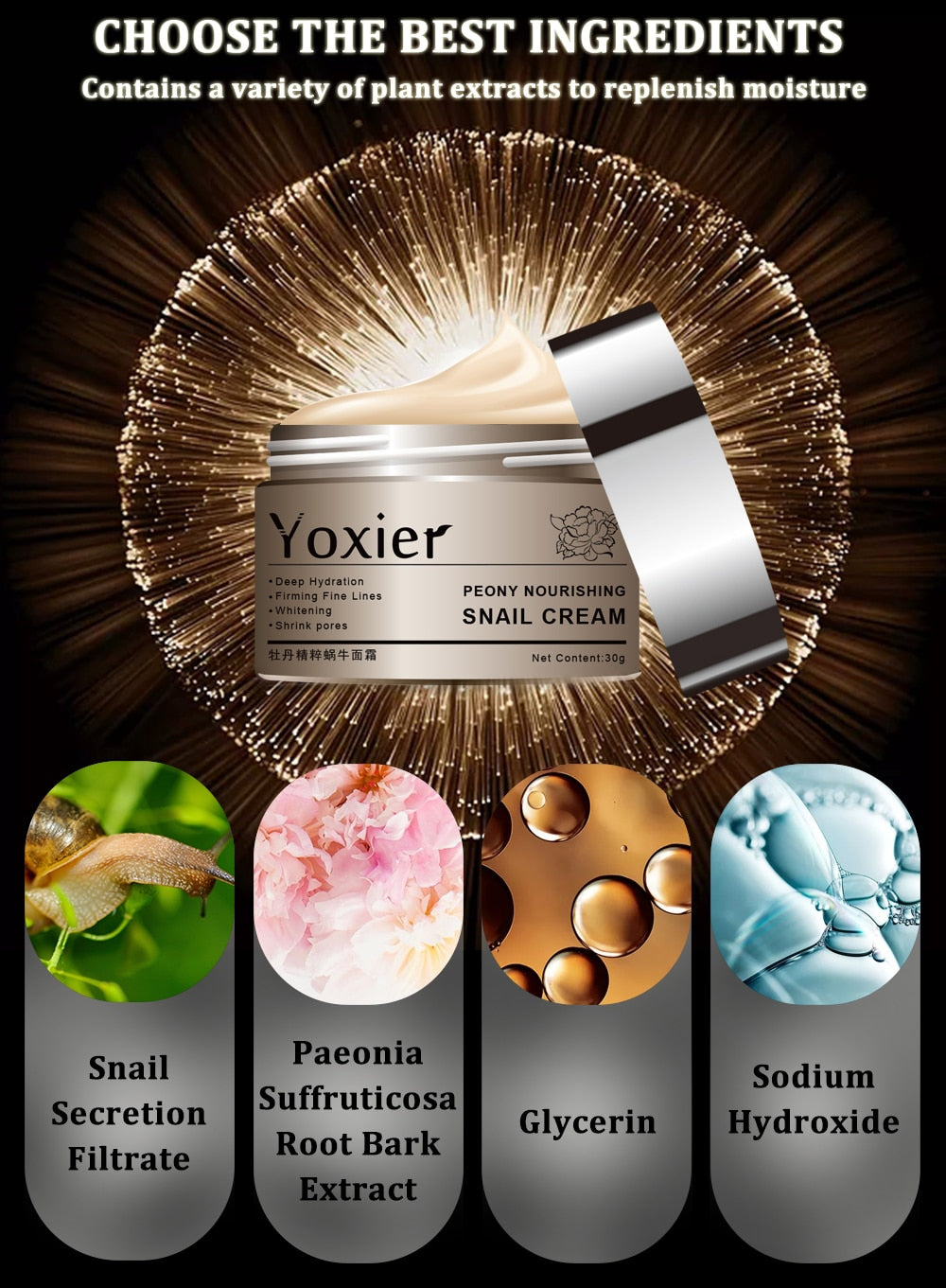 Yoxier Collagen  Eye Cream Face Cream Face Serum Anti-Aging Remove Eye Bag Lifting Firming Fine Lines Facial Skin Care Set