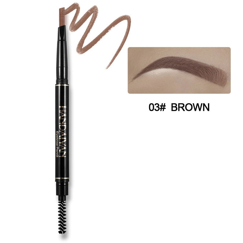 HANDAIYAN Eyebrow Pencil Double Head Long Lasting Natural Waterproof Eye Brow Tint Cosmetics Triangle Eyebrow Pen Make Up TSLM2