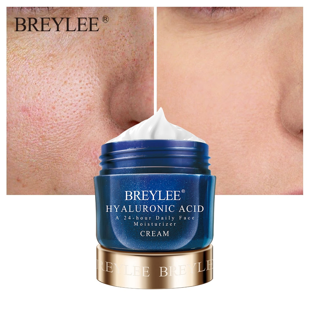 BREYLEE Hyaluronic Acid Set Face Mask Facial Eye Cream Serum Whitening Moisturizing Essence Dry Rough Anti-Aging Skin Care