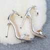 LTARTA 12cm Heels Women's Sandals High-heeled Shoes Gold Silver Wedding Shoes Size 43 high heel sandals Gold Sliver Sandals ZL
