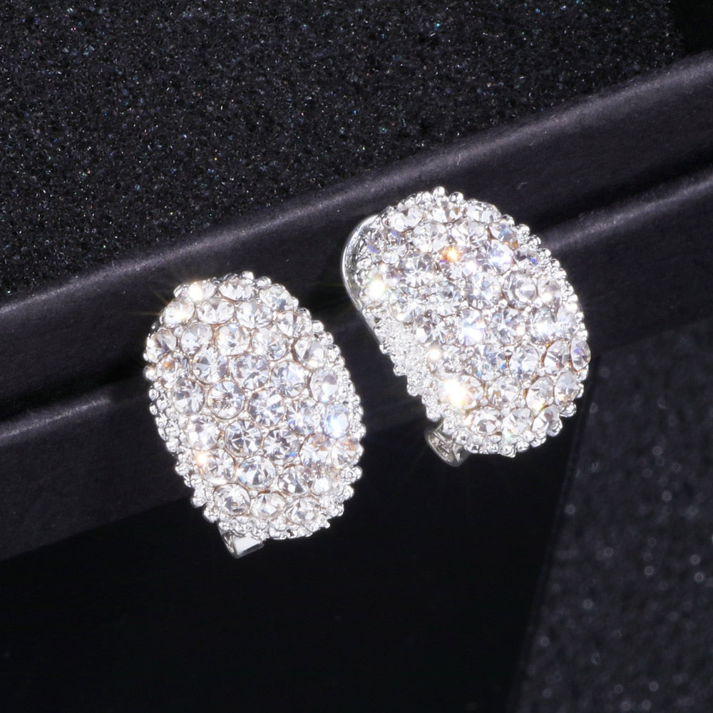 Classic Design Romantic Jewelry 2020 Fashion AAA Cubic Zirconia Stone Stud Earrings For Women Elegant Wedding Jewelry Gift WX023