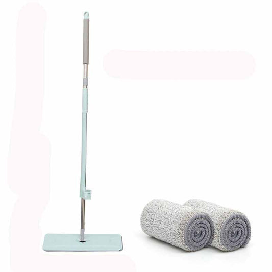 Automatic Microfiber Floor Mop with 2pcs Mop Cloth Replace Hand-Free Wash Flat Mop Squeeze Household Cleaning Tools