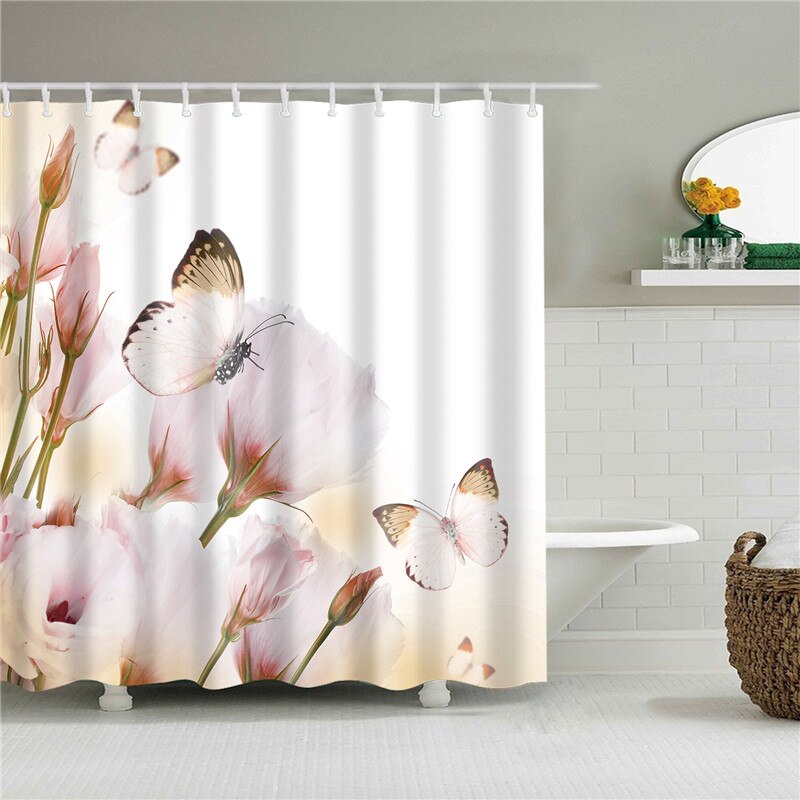 Maple Cactus Autumn Leaves Shower Curtains Bathroom Curtain Frabic Waterproof Polyester Multiple Sizes Bath Bathroom Curtain