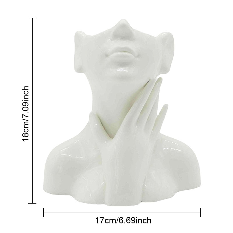 Human Body Vase Female Nude Sculpture Art Ceramics Vases Nordic Style Home Decoration Crafts Ornaments Gift Storage Accessories