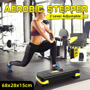 100KG Fitness Aerobic Step Adjustable Non-slip Cardio Yoga Pedal Stepper Gym Workout Exercise Fitness Aerobic Step Equipment