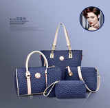 High Quality 5 Set Famous Brand Women Luxury Hand Bag PU Leather Purse Bags Shoulder Messenger Ladies Handbag Bolsa Feminina