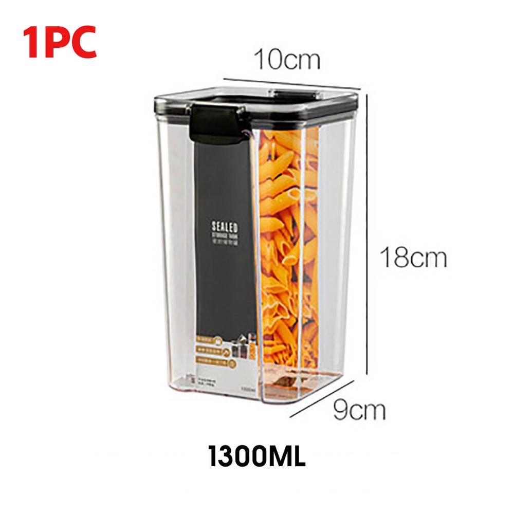 700/1300/1800ML Food Storage Container Plastic Kitchen Refrigerator Noodle Box Multigrain Storage Tank Transparent Sealed Cans