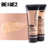MISS ROSE Professional Face Liquid Foundation Concealer Soft Matte Face Base Makeup Cosmetic Natural Brighten Foundation Cream