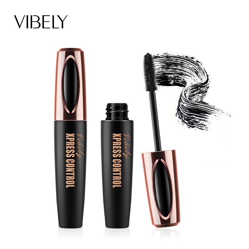 2021 New 4D Long Lasting Silk Fiber Mascara Waterproof Extension Black Thick And Lengthen Eyelash Cosmetics