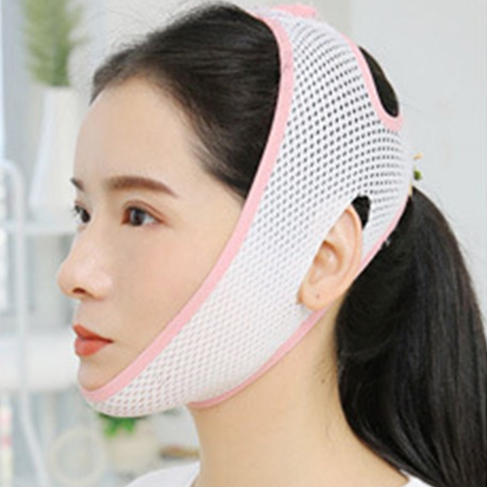 Breathable V Face Cheek Lift Up Band Face Thin Mask Reduce Double Chin V-Line Shaping Bandage Anti Wrinkle Tension Firming Belt