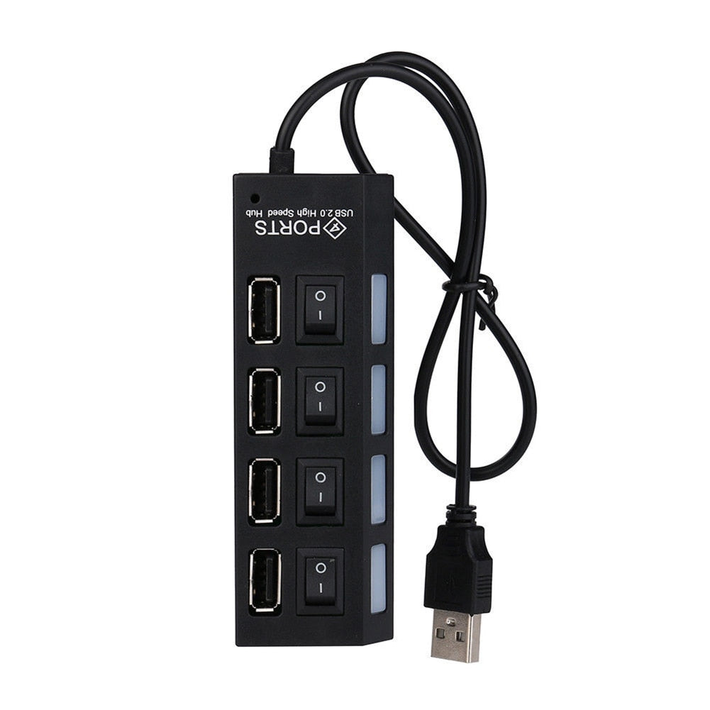 High Speed Multi USB Hub 2.0 Mini Hub USB Splitter 4/7 USB Ports With ON/OFF Switch Hab Support Power PC Computer Accessories