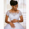 Vintage Lace Appliques African Wedding Dress 2021 Short Sleeves Cheap Vestido De Noiva Robe De Mariee Bride Dresses
