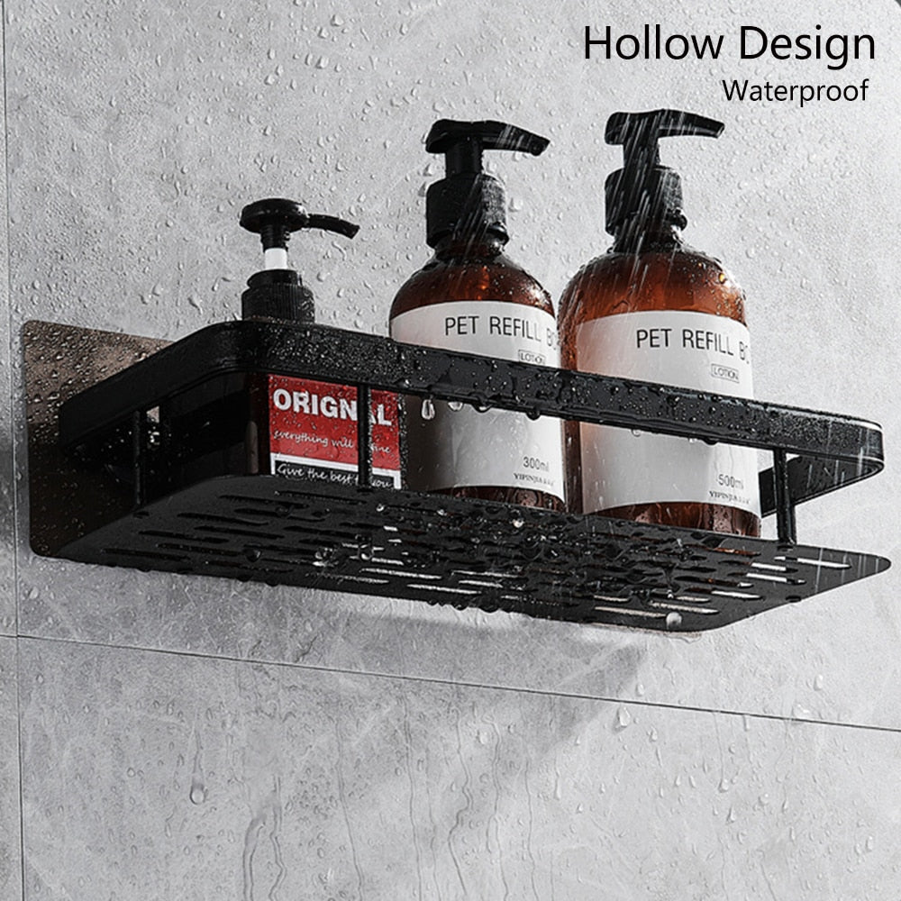 Bathroom Shelves No-drill Corner Shelf Shower Storage Rack Holder Toilet Organizer Bathroom Accessories полка для ванной