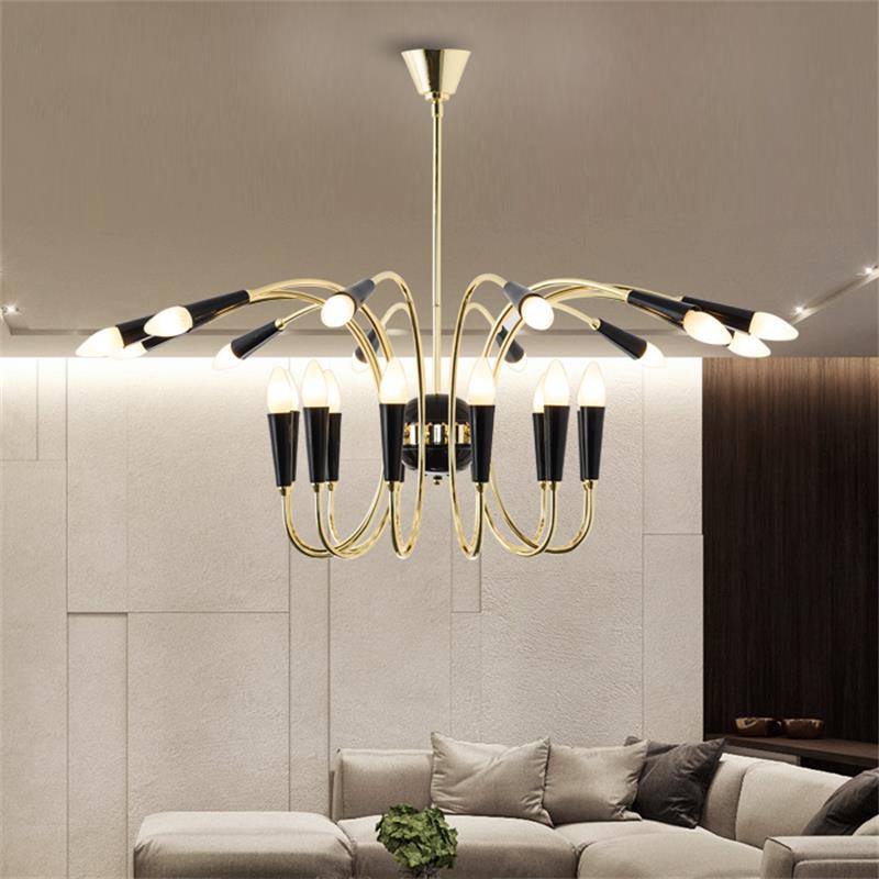 Modern E14 Bulbs Chandelier Lighting For Coffee Bar Restaurant Dining Room Living Room Foyer Villa Bedroom Indoor Home Lights