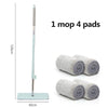 Automatic Microfiber Floor Mop with 2pcs Mop Cloth Replace Hand-Free Wash Flat Mop Squeeze Household Cleaning Tools