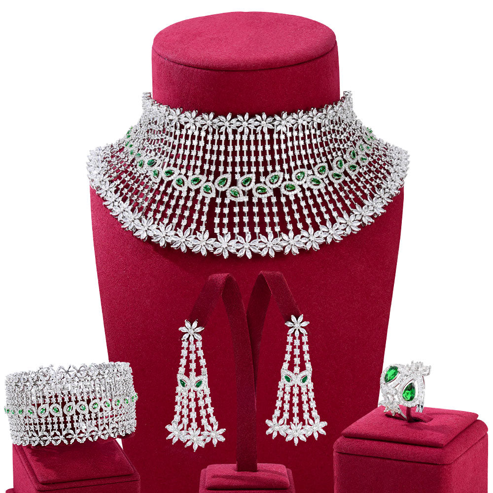 JEWELERY SET 4 PIECE  Chokers Jewelry Sets For Women Wedding Dubai Bridal Set 2022