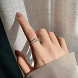 Korea's New Exquisite Geometric Simple Ring Fashion Temperament Versatile Open Ring Female Jewelry