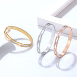 Exquisite Zircon Chain Shape Bracelets & Bangle Stainless Steel Woman Trendy Brand Bangle Gold Plated Jewelry Pulseira Wholesale