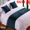 Cilected Solid Color Bedspread Protector Soft Velvet Bed Runner Throw Home Hotel Bedroom Runners Bed Tail Towel Bedding Decor