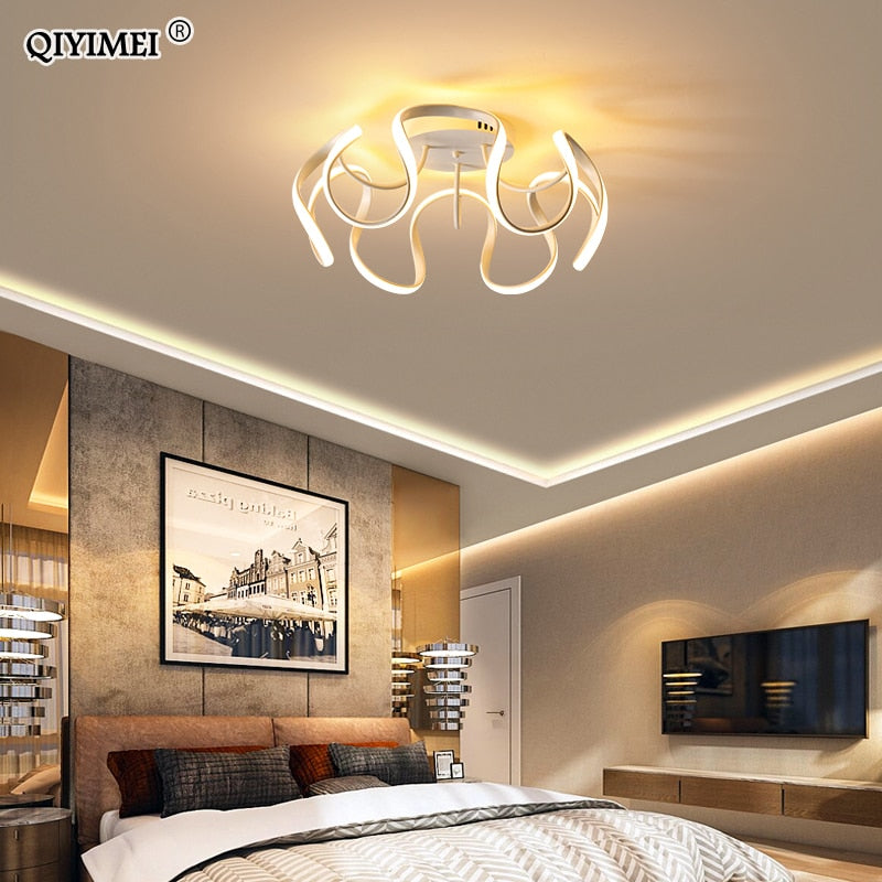 Bedroom Lamps Modern LED Chandeliers Indoor Lighting Living Study Room HOME Decoration Dimmer Parlor Foyer Luminaria Luster