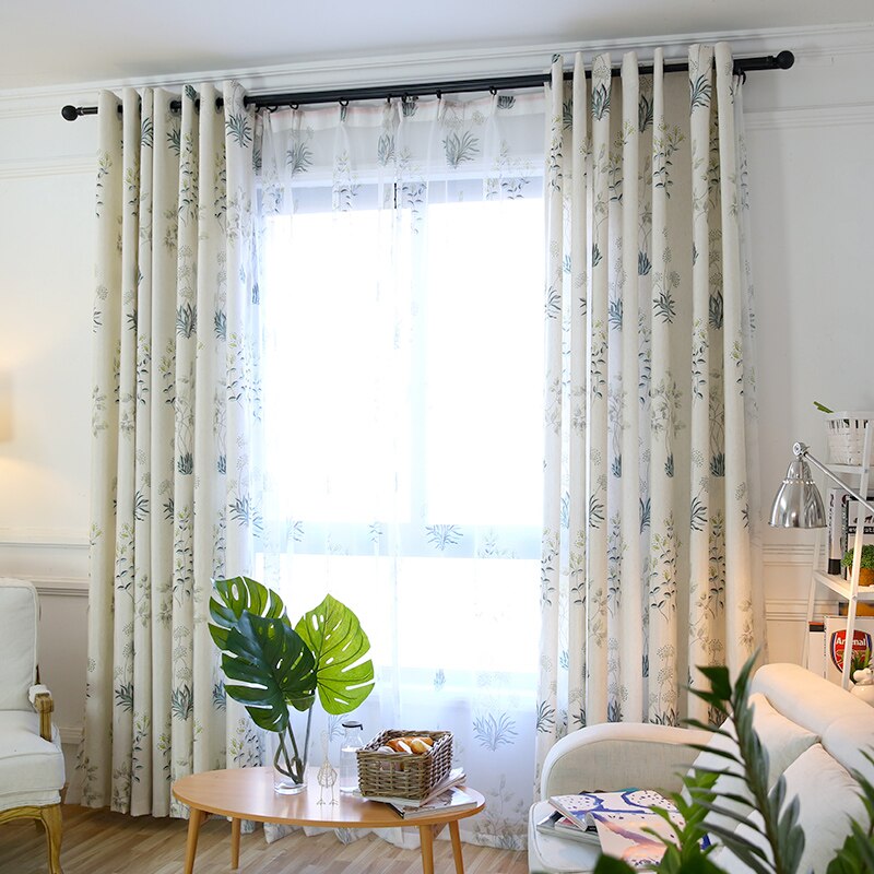 New Curtains for Rural Small Fresh Finished Curtain Cloth Living Room Bedroom Shade