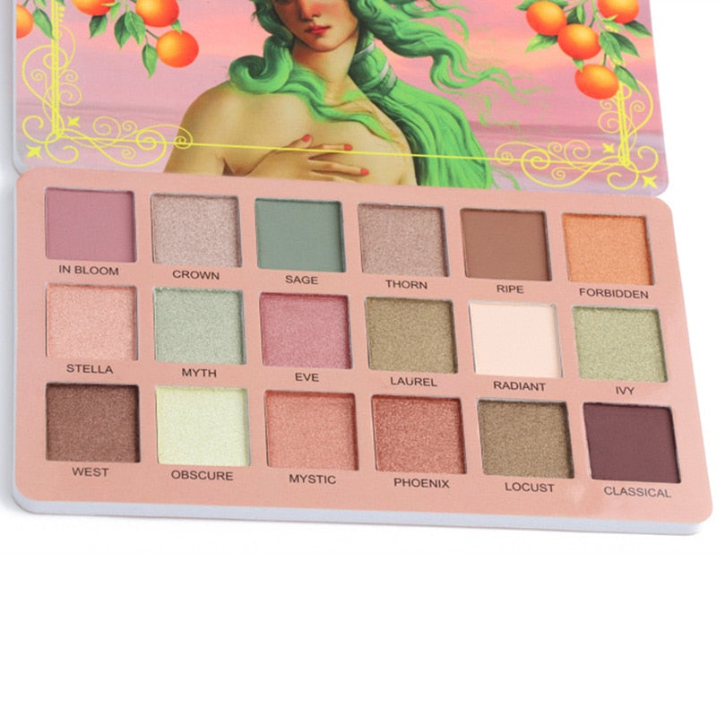 18 Colors Glazed Neon Eyeshadow Palette Colorful Waterproof Eye Makeup Palette Lasting High Pigment Effect Eye Shadow Cosmetics