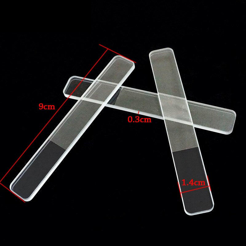 (With box) Crystal Glass Nail Files Women Men Foot Care Manicure Nail Care for Shine Nails Clear Nail Buffer Nail Polish Make