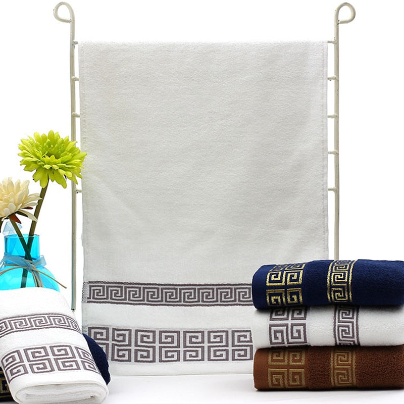 High Quality Luxury Soft Embroidered Beach Towels Bathroom Strongly Water Absorbent Adult 100% Cotton 35x75cm